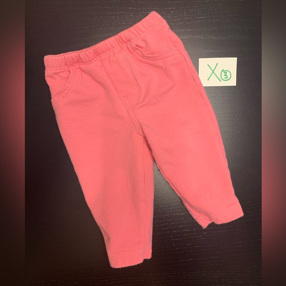 ⭐️2/$5.00⭐️- Carter’s 3m Solid Pink Baby Girl Pants
